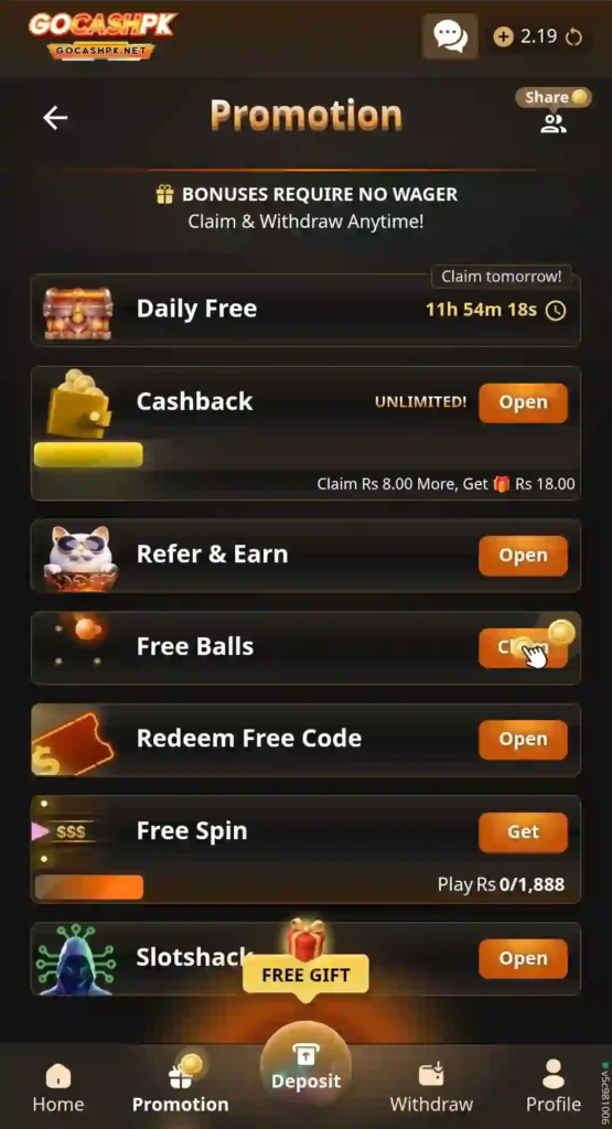 GOCASHPK Game